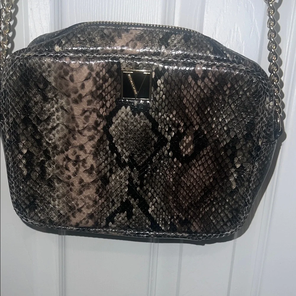 Victoria's Secret Snakeskin Crossbody Bag - Black and Brown